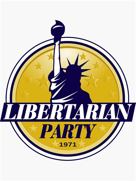 "Libertarian Party Logo - Lady Liberty" Sticker by wtafro | Redbubble