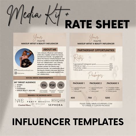 Media Kit & Rate Sheet Templates for Influencers and Content Creators