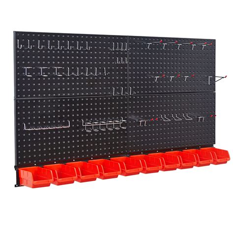 Snapklik Ultrawall Pegboard Wall Organizer Black Metal Pegboard