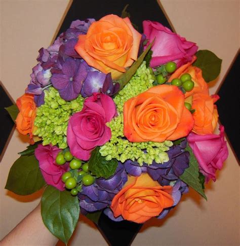 Bright Colored Wedding Bouquets Bright Mixed Color Bouquet Made By