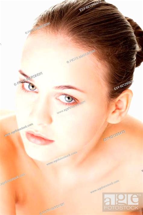 Attractive Naked Woman Face Portrait Closeup Stock Photo Picture And Low Budget Royalty Free