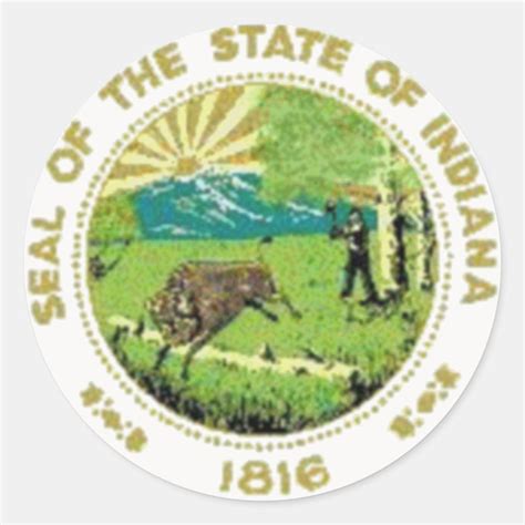 Indiana State Seal Zazzle