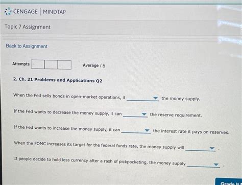 Solved 2 Ch 21 Problems And Applications Q2 When The Fed Chegg