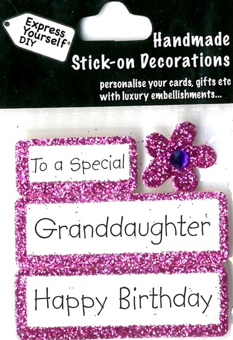 Happy Birthday Granddaughter DIY Greeting Card Toppers | Gift Accessories | Love Kates