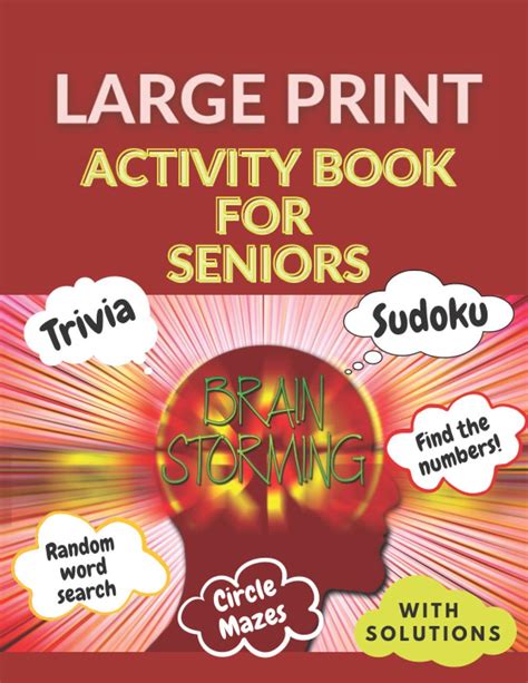 ACTIVITY BOOK FOR SENIORS - LARGE PRINT: 50 Trivia Puzzles, 40 Hard ...