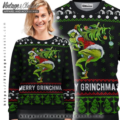 Grinchmas Funny Sasquatch Ugly Christmas Sweater Vintage Classic Tee