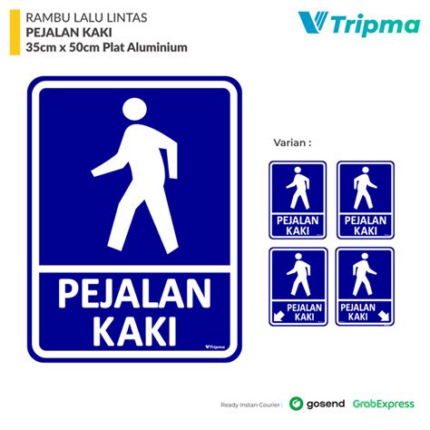 jual rambu rambu  lintas pejalan kaki kota bandung tripma