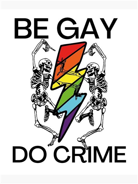 Be Gay Do Crime Funny Meme Dancing Skeleton Lgbtqia Pride Rainbow Canvas Print For Sale By