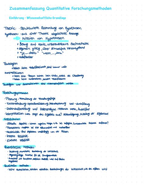 Zusammenfassung Quantitative Forschungsmethoden Zusammenfassung