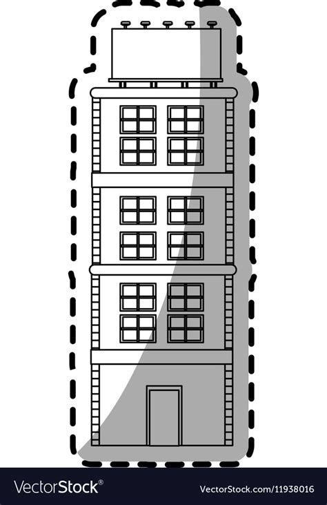 isolated tower building design royalty  vector image