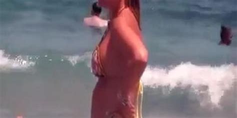 Sexy Mature Thong Bikini With NOT Her Daughter On Beach Tnaflix