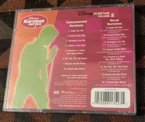 Disneys Karaoke Series Disneymania Vol 2 By Disney Cd Apr 2006