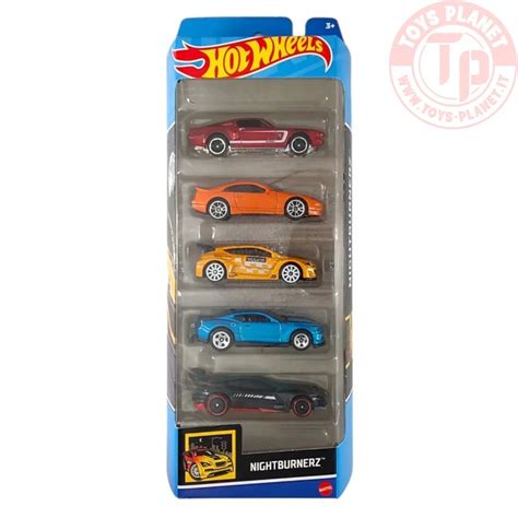 HOT WHEELS HTV43 Nightburnerz Set Regalo Auto Ford Nissan Renault