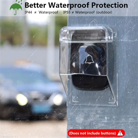 Metal Access Control Rain Cover Doorbell Transparent Protective Box