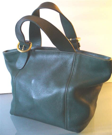 Vintage Coach Madison Handbag Forest Green