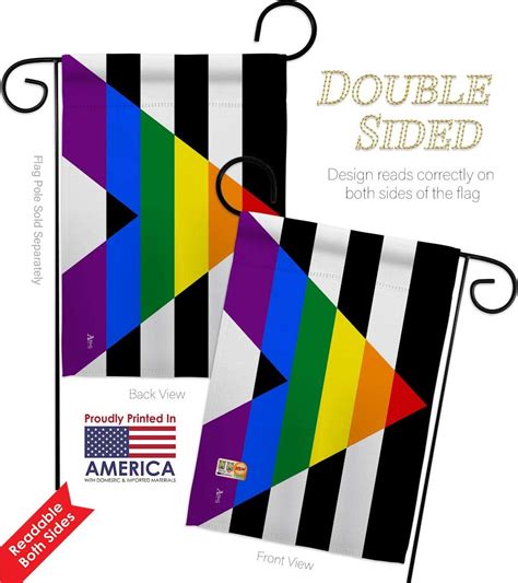Straight Allies For Equality Garden Flag Set Wall Hanger Support Pride Rainbow Love LGBT Gay