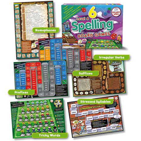 Smart Kids - 6 Spelling Board Games Level 4