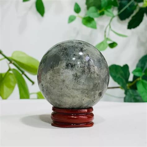 G Natural Flash Labradorite Quartz Sphere Crystal Ball Reiki Energy