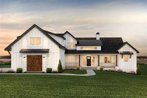 Exclusive New American Craftsman Home Plan With Huge Patio In Back