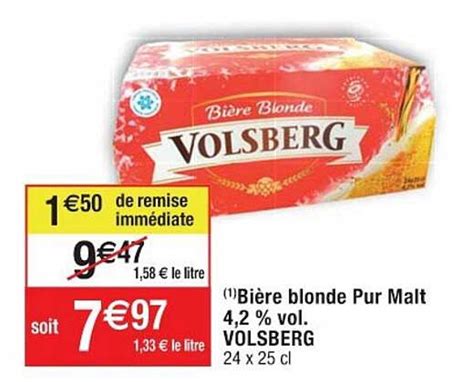Promo Bi Re Blonde Pur Malt Vol Volsberg Chez Cora Icatalogue Fr