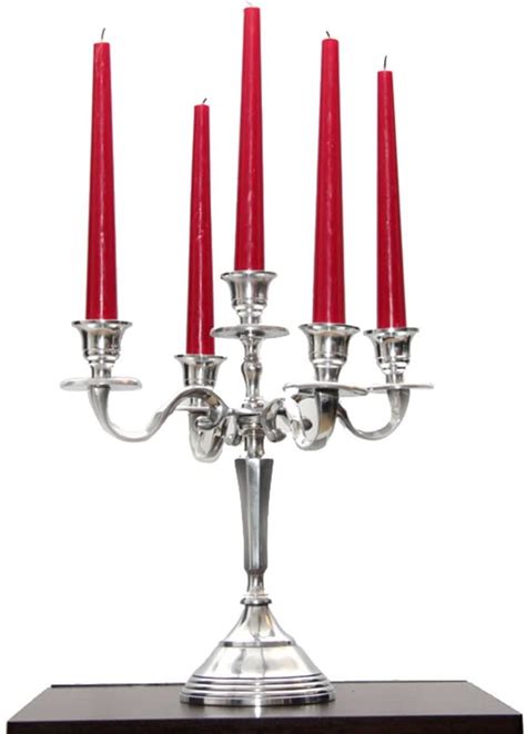 Chandelier Bougeoir Style Baroque Branches Aluminium Cm Amazon