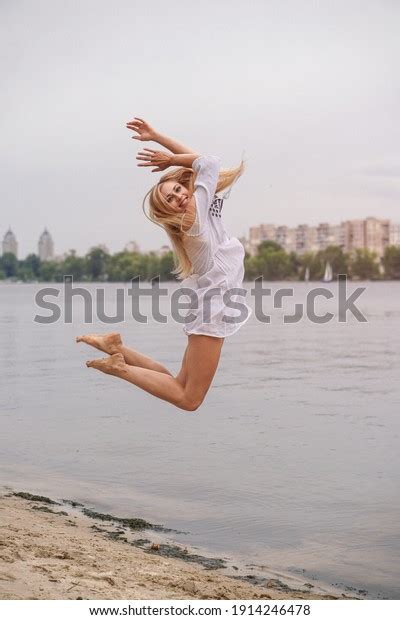 Beautiful Blonde Girl Swimsuit Near Pond Stock Photo 1914246478 Shutterstock