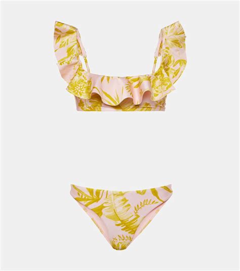Zimmermann Golden Floral Bikini Zimmermann