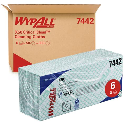 Wypall X Critical Clean Colour Coded Cleaning Cloths Green