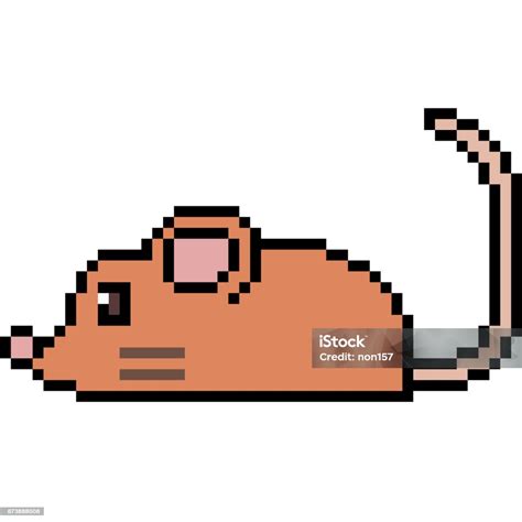 Vector Pixel Art Cartoon Stock Illustration Download Image Now Rat Pixel Art Pixelated