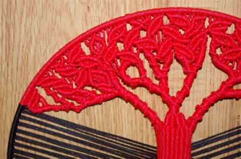 Панно Макраме "Красное дерево" купить в интернет-магазине Ярмарка ...