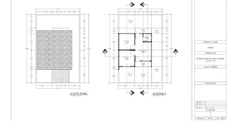 zart studio contoh gambar denah tampak  ilustrasi  rumah type