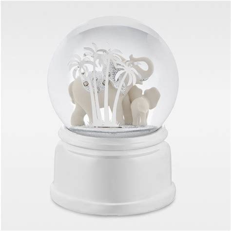 Engraved New Baby Elephant Snow Globe