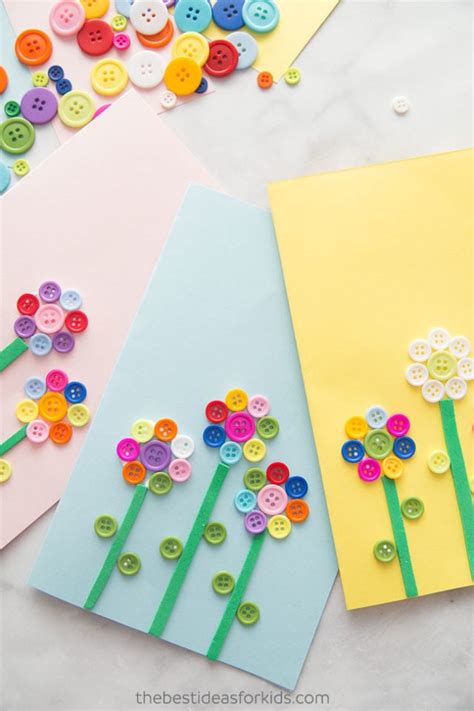 Flower Button Art The Best Ideas For Kids