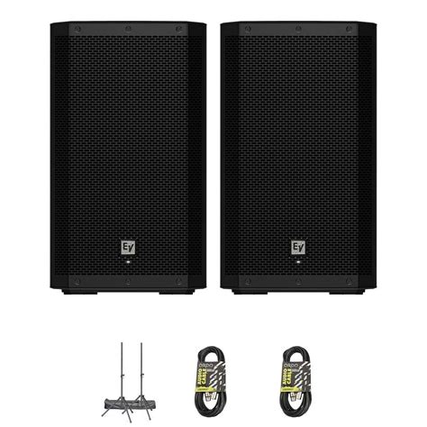 Electro Voice ZLX-12P-G2 Powered Loudspeaker Bundle with Stands & Cable ...