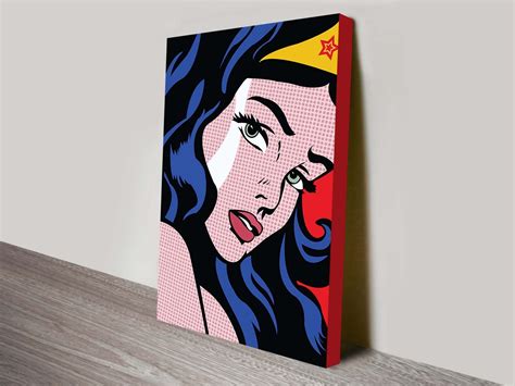Framed Wonder Woman Retro Pop Art Print Blue Horizon Prints Australia