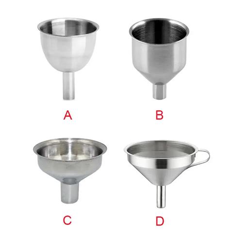 Mini Stainless Steel Bar Wine Flask Funnel Small Mouth Funnels for ...