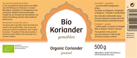 Classic Ayurveda Koriander 500 G Shop Apotheke