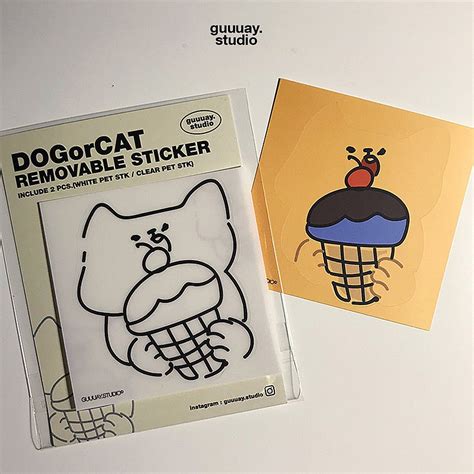 Dog Or Cat Removable Sticker 設計館 Guuuaystudio 貼紙 Pinkoi