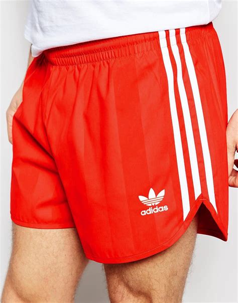 Adidas Originals Synthetic Retro Shorts Aj6934 In Red For Men Lyst