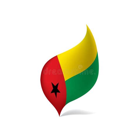 Гвинея-Бисау отметила с флагом на карте Стоковое Изображение ...