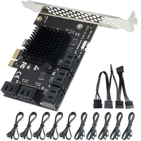 Chia Mining 12 Port Sata Pcie Card Sata Controller 6g Internal Adapter