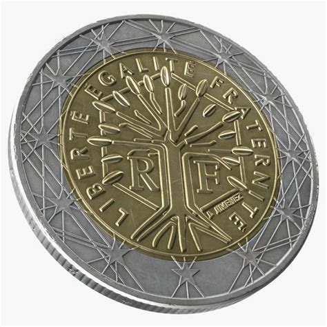 Modelo 3d Moneda De 2 Euros De Francia TurboSquid 2146077