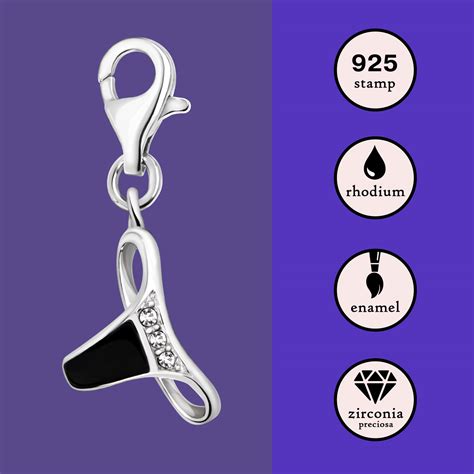 Zilver Charm 3D Bikini Broekje Met Zirkonia Quiges