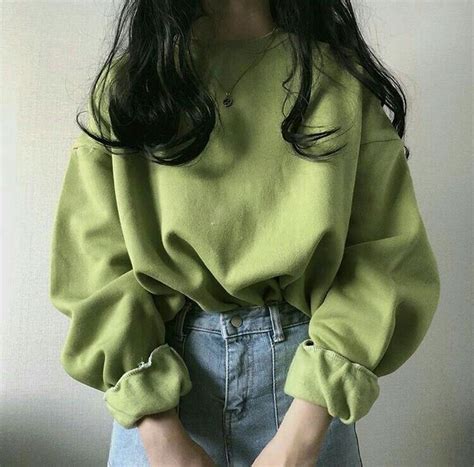 G E O R G I A N A Aesthetic Clothes Green Outfit Korean Fashion