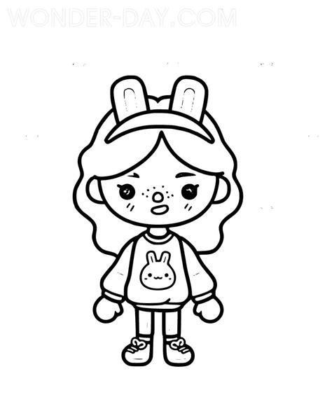 Menina Com Orelhas De Coelho Para Colorir Imprimir E Desenhar Colorirme