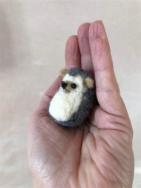 Needle Felted Valentine Hedgehog Cuteness In A Ball Of Love