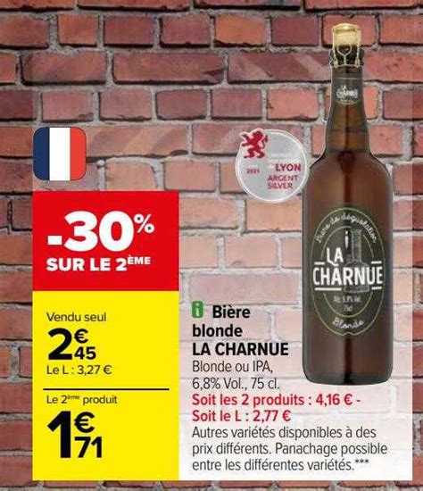 Promo Bi Re Blonde La Charnue Chez Carrefour Icatalogue Fr