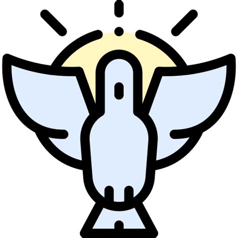 holy spirit detailed rounded lineal color icon