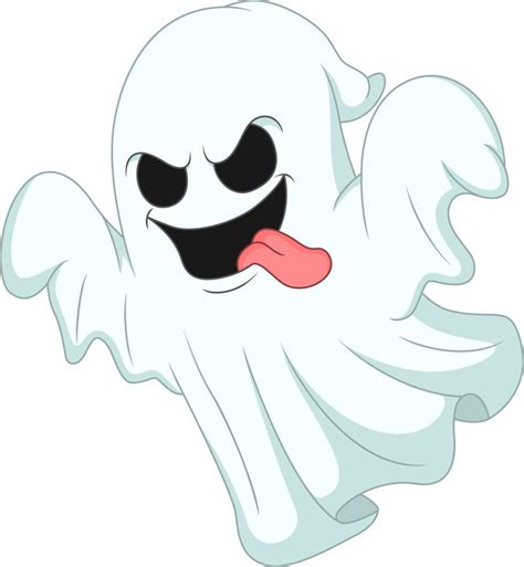 Cartoon halloween ghost on white background 5112402 Vector Art at Vecteezy