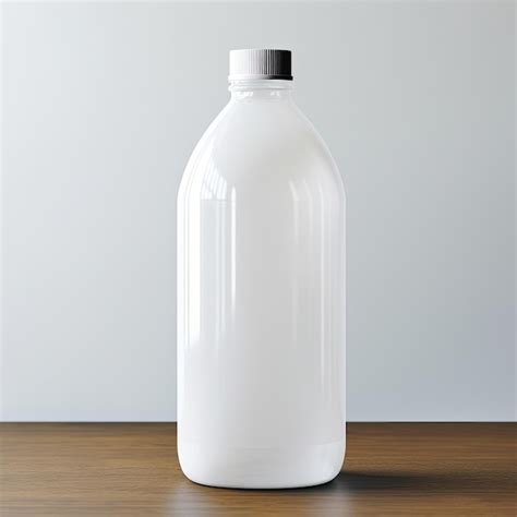 Premium Photo Clean White Plastic Bottle Mockup